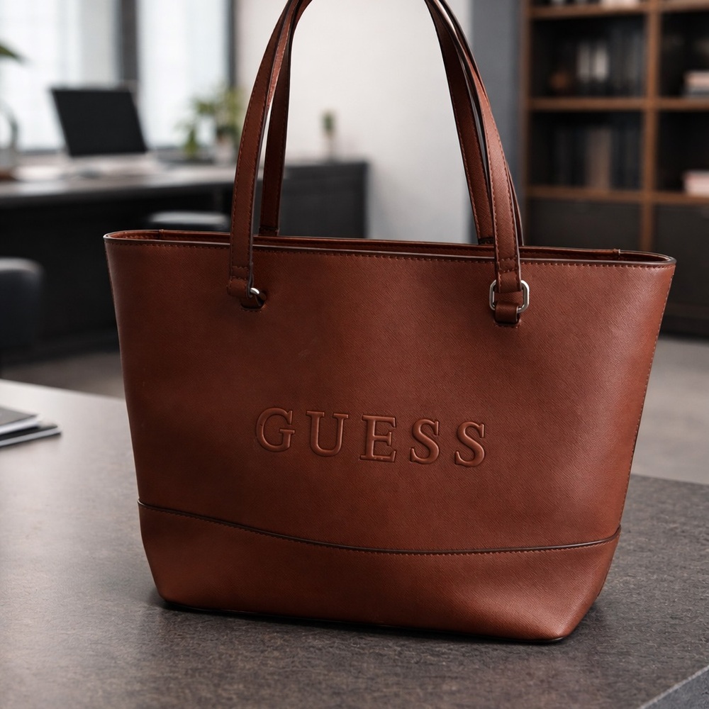 GUESS Chocolate Brown Tote Bag